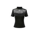 Dark In Love Gothic Spiderweb Mesh Top TW703
