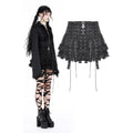Dark In Love Punk Rock Eyelet Tulle Mini Skirt KW332