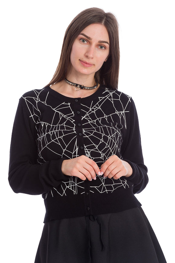 Banned Apparel Creepy Spider Cardigan