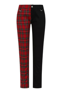 Banned Apparel Half The Damage Tartan Trousers