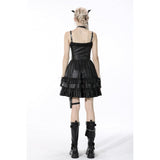 Dark In Love Rebel Locomotive Faux Leather Dress DW519