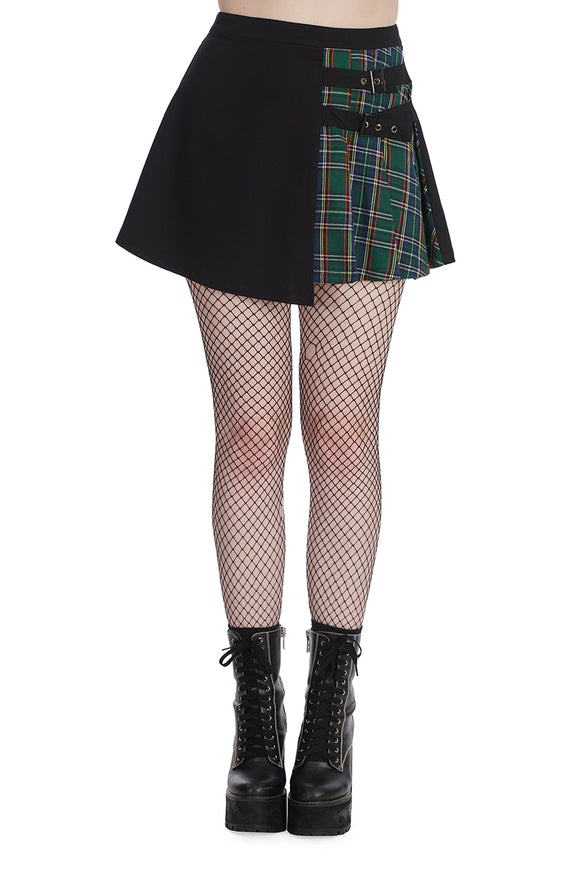 Banned Apparel Tavish Tartan Skirt [Black/Green]
