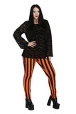 Banned Apparel Forever Yours Striped Trousers [ORANGE AND BLACK]