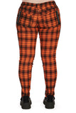 Banned Apparel Forever Yours Check Trousers [ORANGE/BLACK CHECK]