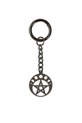 Banned Apparel Gun Metal Arcane Pentagram Keychain
