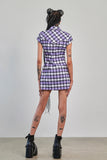 Banned Apparel Rebel Check Dress [Purple]