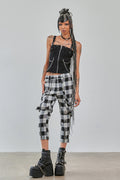 Banned Apparel Nocturne Buckle Trousers [Black/White]