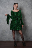 Banned Apparel Sanctum Velvet Dress [Green]