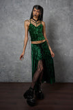 Banned Apparel Sanctum Velvet Skirt [Green]