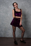 Banned Apparel Nightfall Velvet Skirt [Purple]