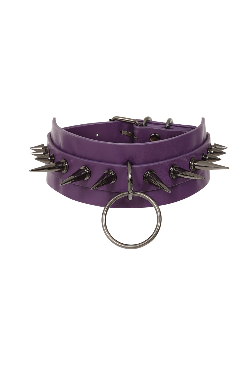 Banned Apparel Violet Vandal O-Ring Choker [Purple]