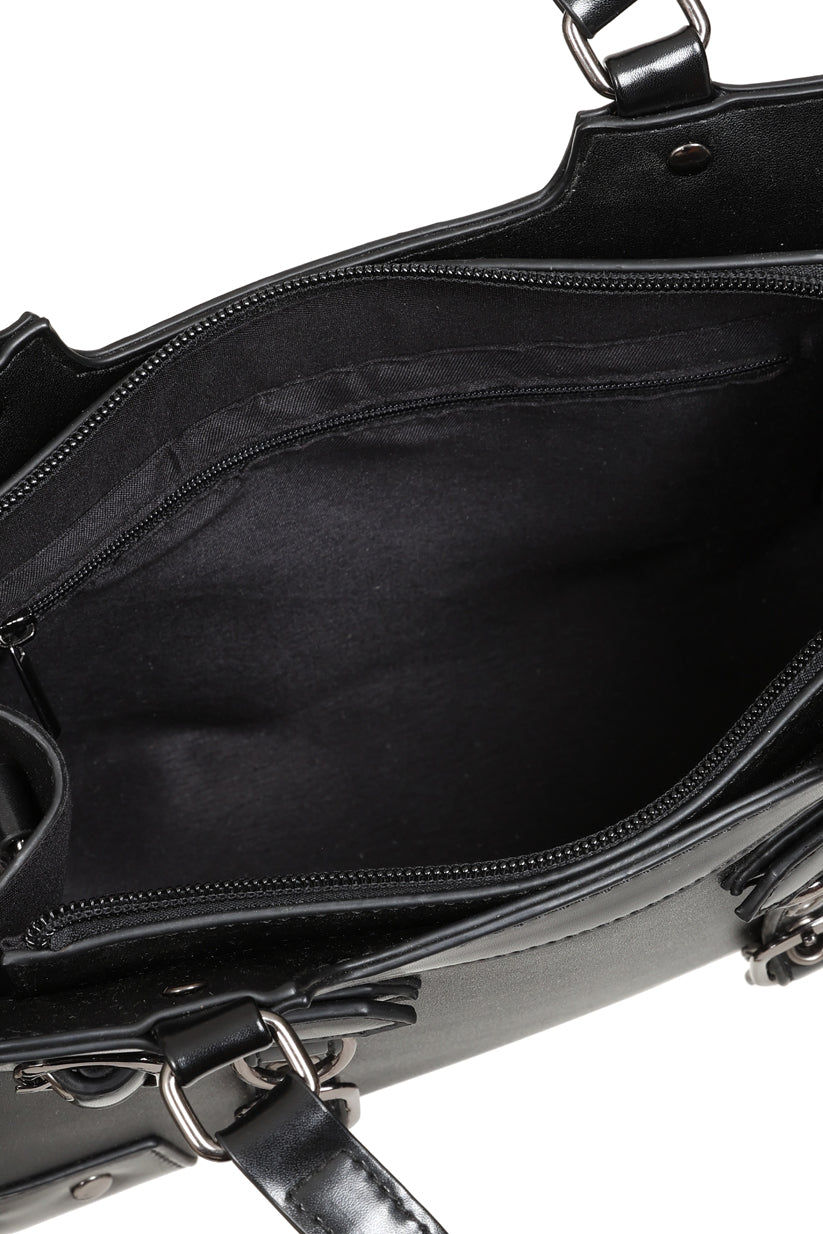 Banned Apparel Black Ledger Satchel Bag
