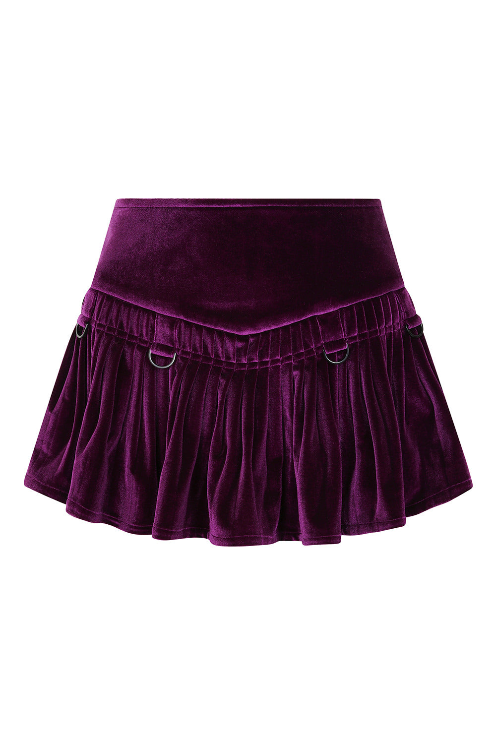 Banned Apparel Nightfall Velvet Skirt [Purple]