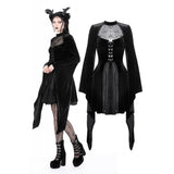 Dark In Love Gothic Spiderweb Velvet Dress DW891