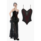 Dark In Love Romantic Heart Velvet Corset Top CW092