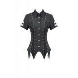 Dark In Love Ruptured Lace Up Punk Shirt IW139