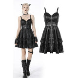 Dark In Love Rebel Locomotive Faux Leather Dress DW519