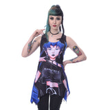 Heartless Blue Moon Child Lace Panel Top