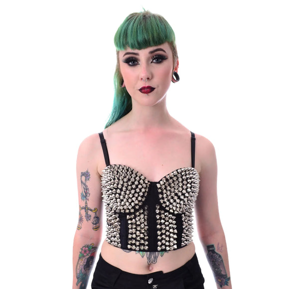 Poizen Industries Corset Spike Bra