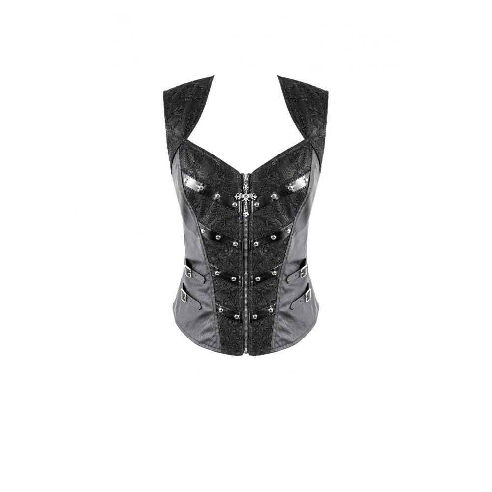 Dark In Love Crucifix Armour Top TW726