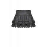 Dark In Love Punk Rock Eyelet Tulle Mini Skirt KW332