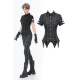 Dark In Love Ruptured Lace Up Punk Shirt IW139