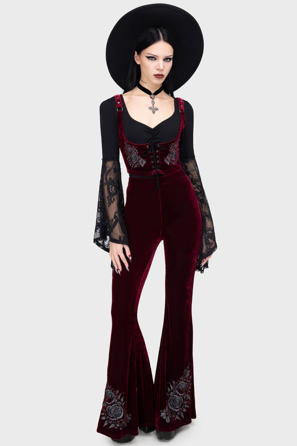 Killstar A Devil's Rose Flared Trousers