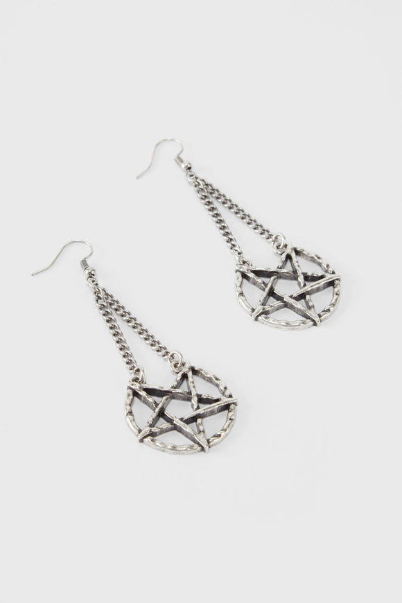 Killstar Broken Seal Pentagram Earrings