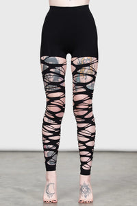 Killstar Carved Up Slashed Tights