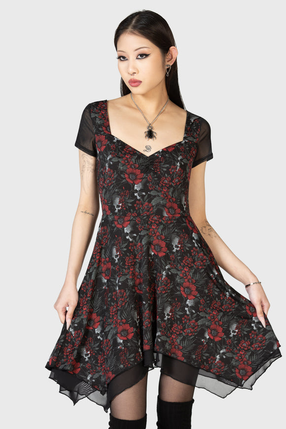 Killstar Crimson Decay Mini Dress