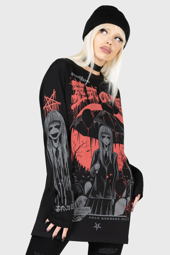 Killstar Funeral Time Long Sleeve Top