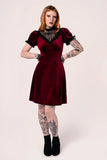 Hell Bunny Mourning Dress [Burgundy]