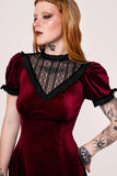 Hell Bunny Mourning Dress [Burgundy]