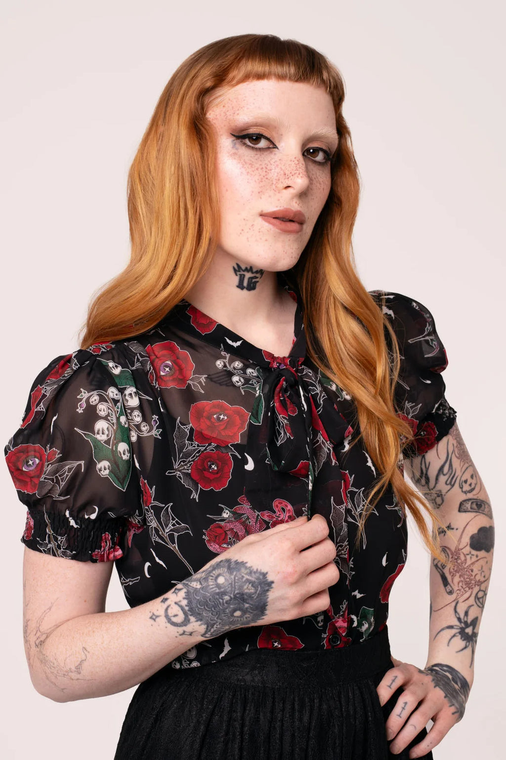 Hell Bunny Blooming Elle Blouse