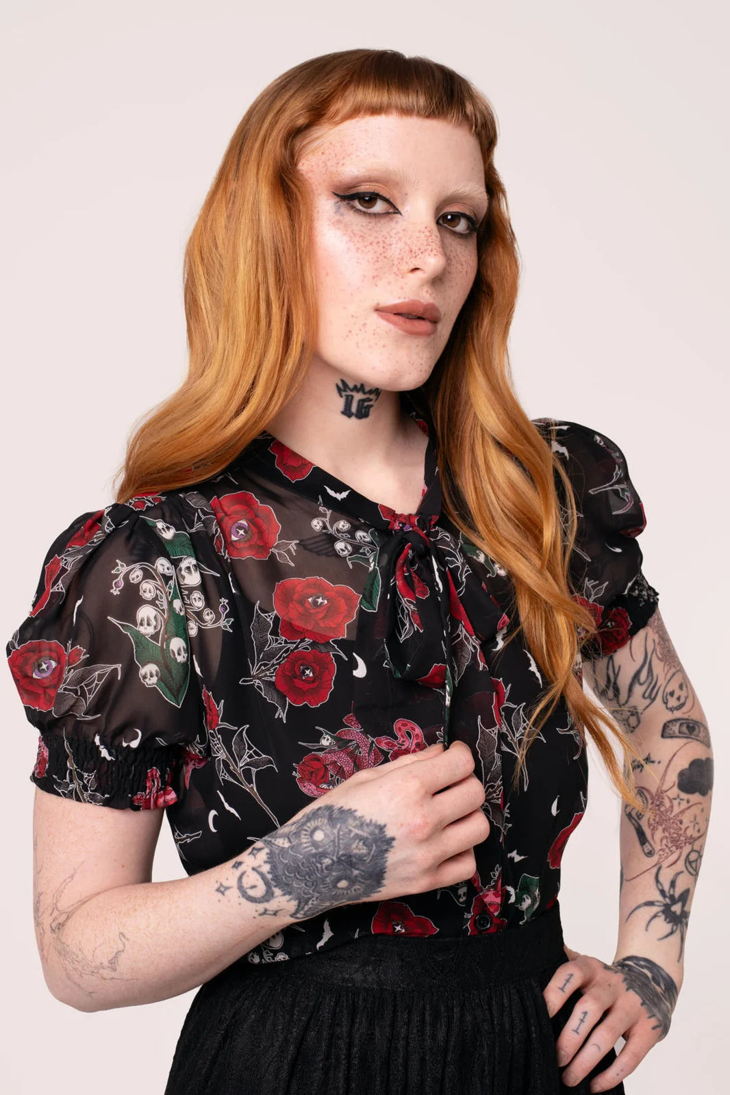 Hell Bunny Blooming Elle Blouse