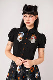 Hell Bunny Ghost Flower Blouse