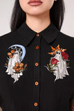 Hell Bunny Ghost Flower Blouse