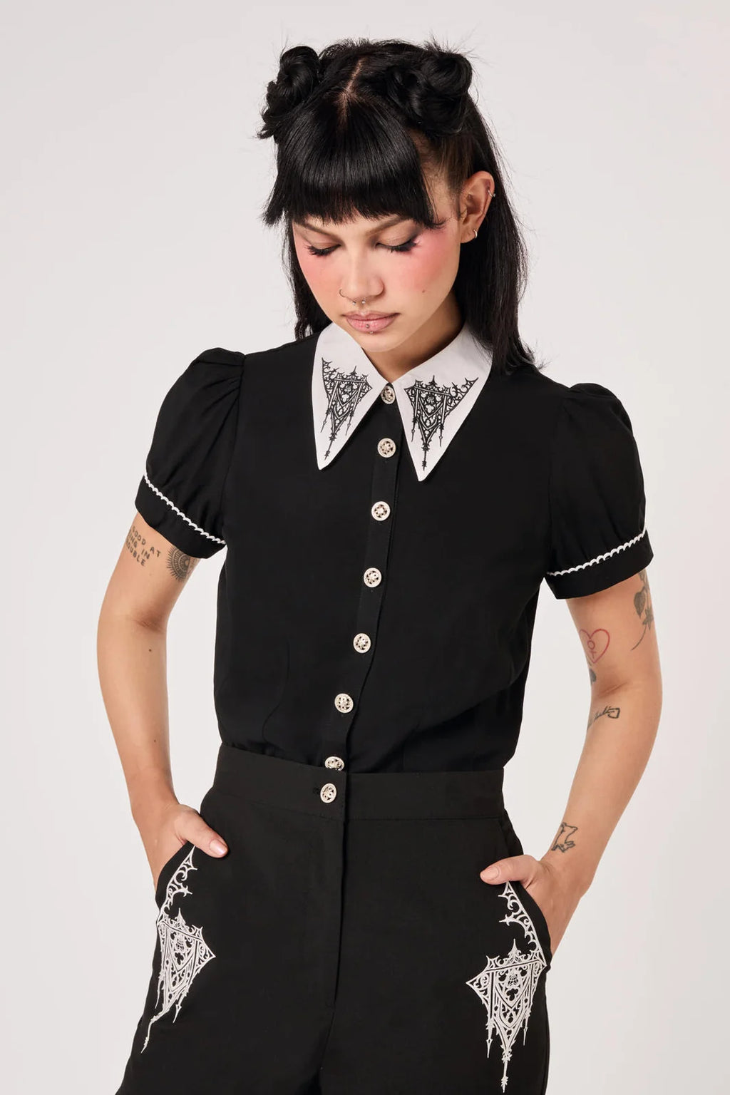 Hell Bunny Elizabeth Blouse