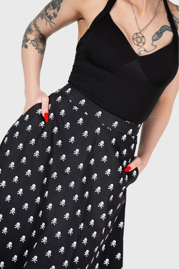 Killstar Lay Dead Midi Skirt