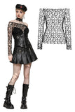 Dark In Love Distressed Mesh Top TW631