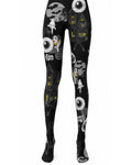 Pamela Mann Cartoon Chaos Mono Printed Tights