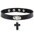 Bullet 69 Crucifix Pendant Choker