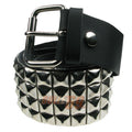 Bullet 69 4 row Pyramid Stud  Leather Belt 63mm
