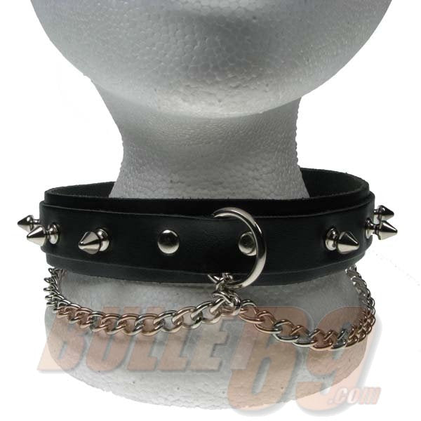 Bullet 69 2 Row Layer Spike And Chain Choker