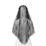 Dark In Love Gothic Veil With Beaded Fringe AHW028