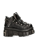 New Rock Tower Ankle Boot Black M-106-S112