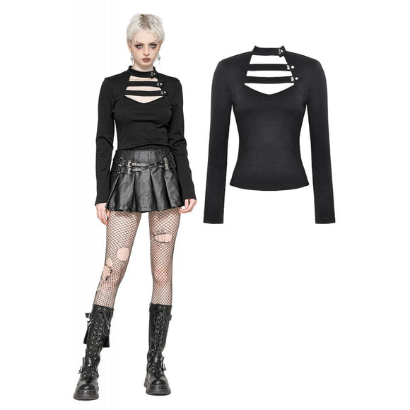 Dark In Love Minimalist Punk Versatile Top TW562