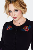 Jawbreak Alchemy Hearts Black Cardigan