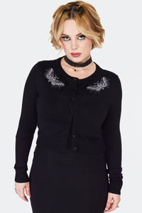 Jawbreaker Night Moth Black Cardigan