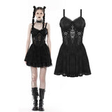 Dark In Love Punk Spider Mesh Dress DW744